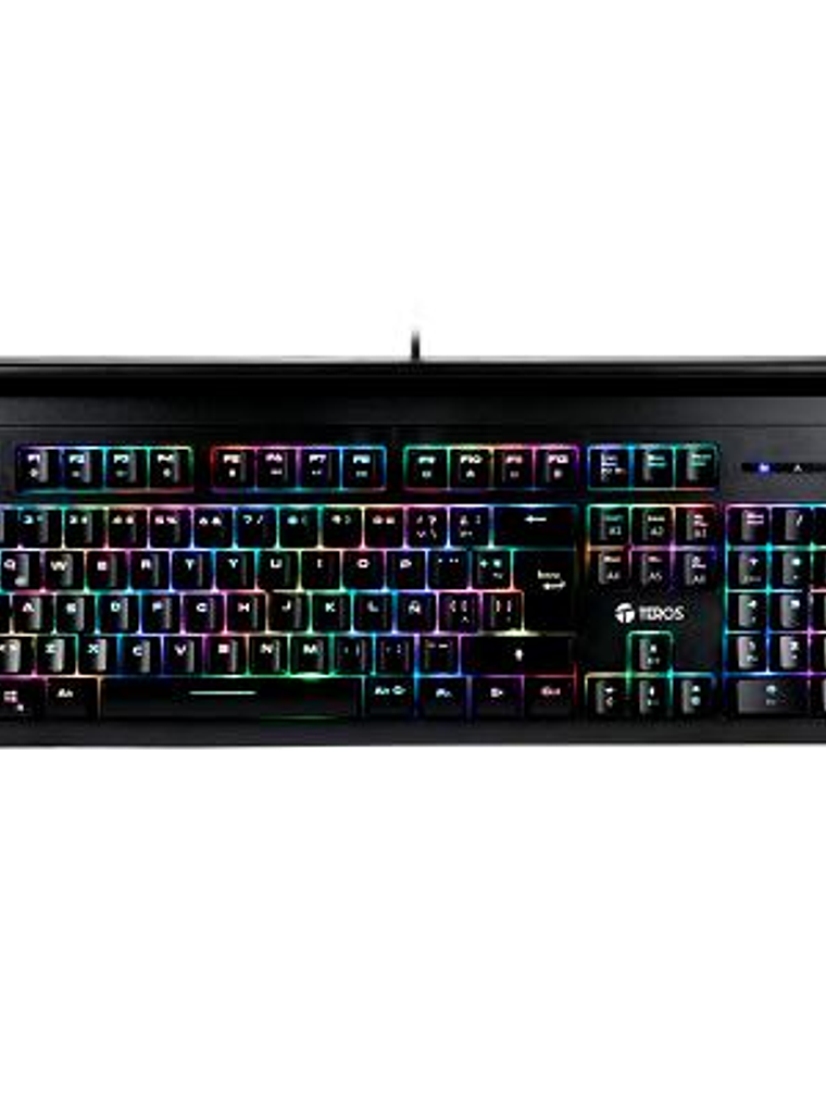 TECLADO MECÁNICO GAMER TEROS TE-4151 RGB - PANEL DE METAL - 60 MILLONES DE PULSACIONES - 105 TECLAS USB 1