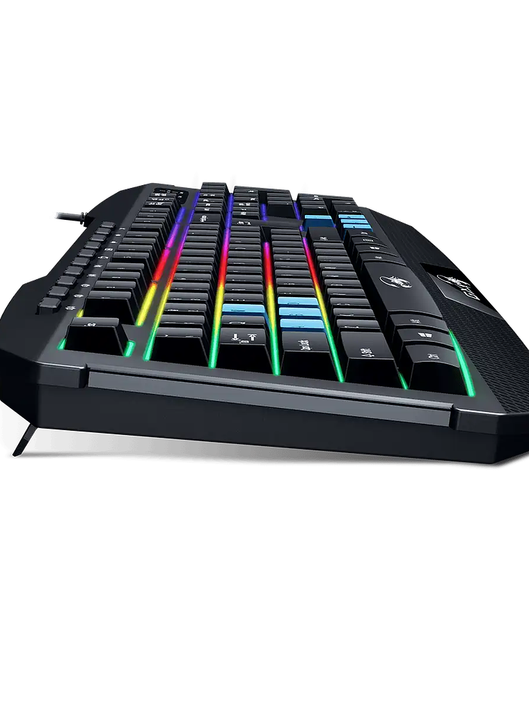 TECLADO GAMER SCORPION K215 RETROILUMINADO ARCOÍRIS - 7 COLORES - 10 TECLAS MULTIMEDIA - USB 1.5M 4