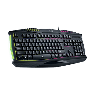 TECLADO GAMER SCORPION K220 INTELIGENTE RETROILUMINADO - 7 COLORES ARCOÍRIS - CONSTRUCCIÓN ROBUSTA 