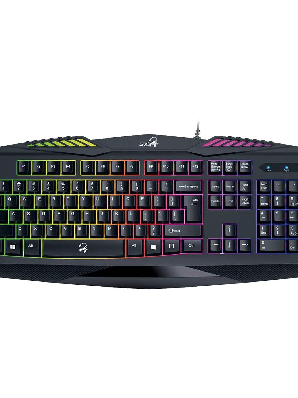TECLADO GAMER SCORPION K220 INTELIGENTE RETROILUMINADO - 7 COLORES ARCOÍRIS - CONSTRUCCIÓN ROBUSTA  2