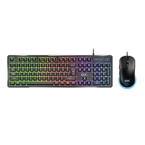 COMBO GAMER SCORPION KM-GX6 RGB COPILOT - TECLADO TIPO MECÁNICO + MOUSE 3600 DPI - ANTI-GHOSTING 19 TECLAS - TECLA COPILOT AI