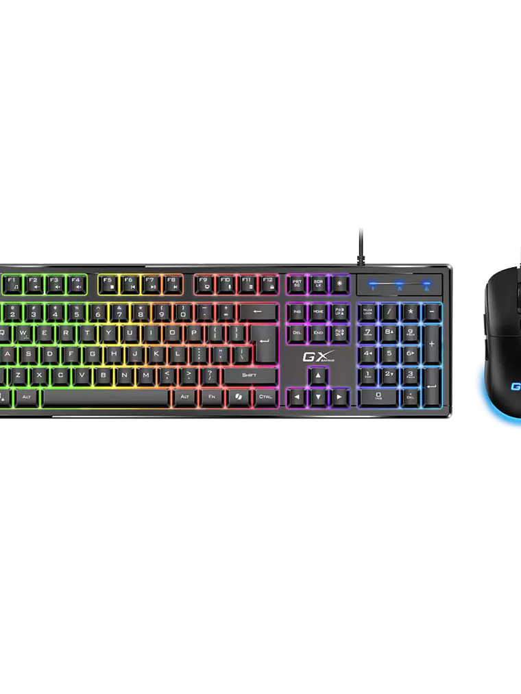 COMBO GAMER SCORPION KM-GX6 RGB COPILOT - TECLADO TIPO MECÁNICO + MOUSE 3600 DPI - ANTI-GHOSTING 19 TECLAS - TECLA COPILOT AI 1