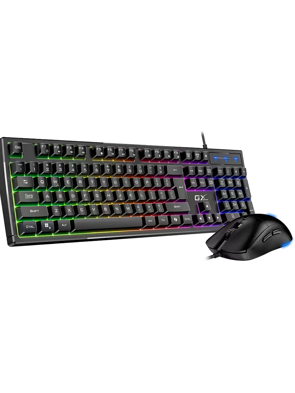 COMBO GAMER SCORPION KM-GX6 RGB COPILOT - TECLADO TIPO MECÁNICO + MOUSE 3600 DPI - ANTI-GHOSTING 19 TECLAS - TECLA COPILOT AI 2