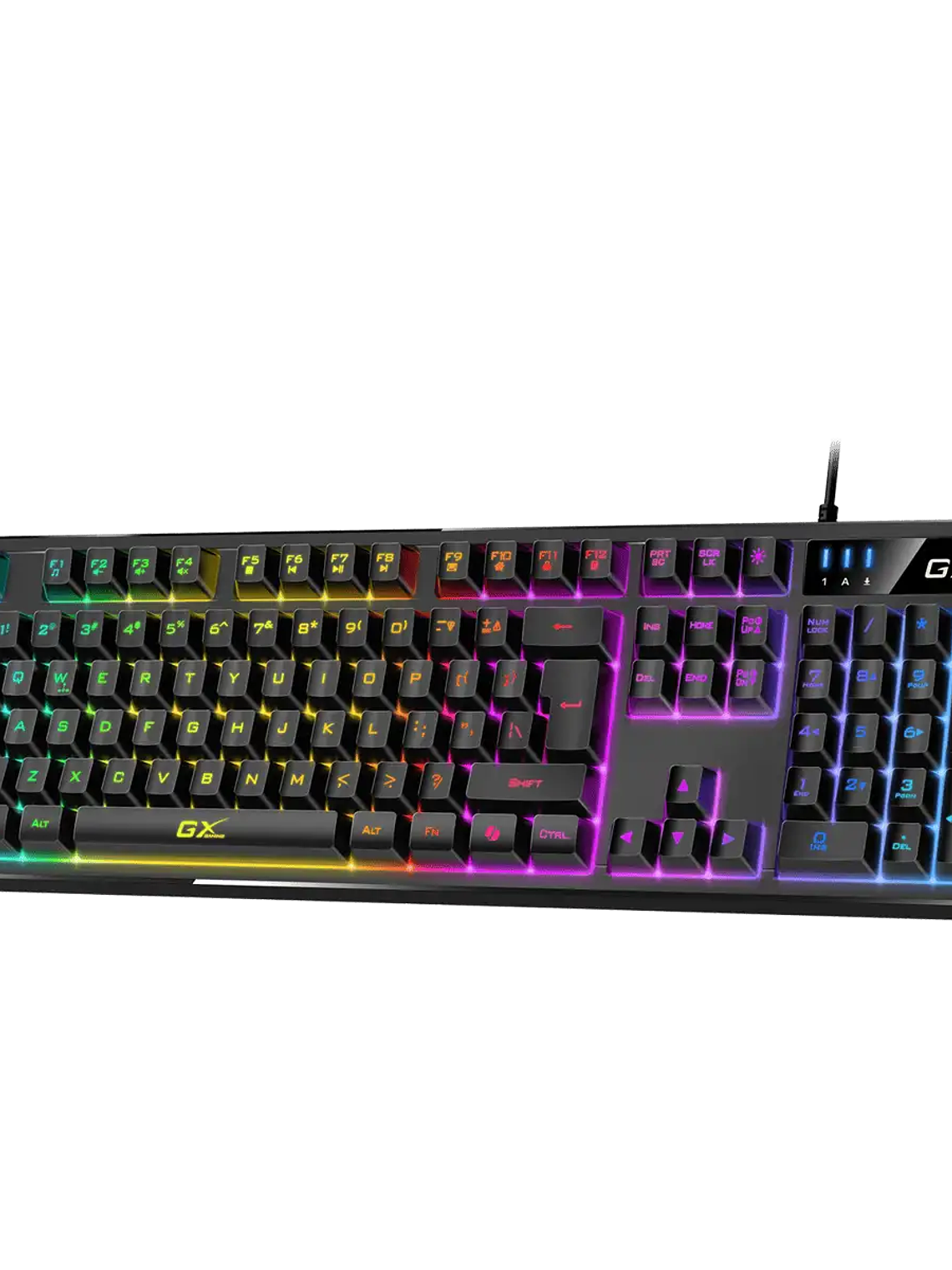 TECLADO GAMER SCORPION K7 RGB PROGRAMABLE - 19 TECLAS ANTI-GHOSTING - MEMORIA 16KB - MACROS PERSONALIZABLES - 10 MODOS ILUMINACIÓN 3