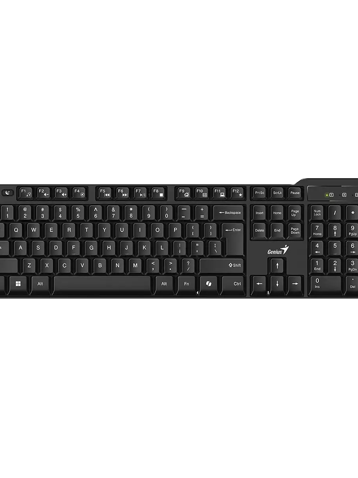 TECLADO GENIUS KB-100X USB CON TECLA AI COPILOT - TECLA SUSPENSIÓN - 12 MULTIMEDIA - RESISTENTE DERRAMES 2