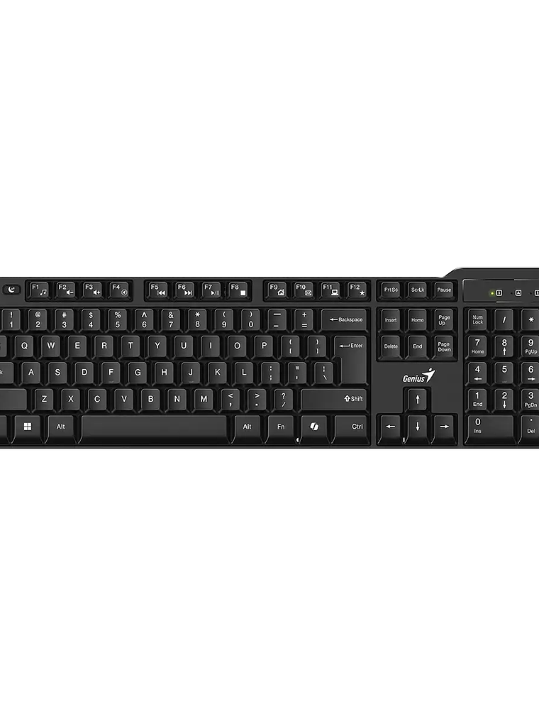 TECLADO GENIUS KB-100X USB CON TECLA AI COPILOT - TECLA SUSPENSIÓN - 12 MULTIMEDIA - RESISTENTE DERRAMES 2