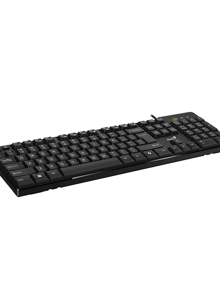 TECLADO GENIUS KB-100X USB CON TECLA AI COPILOT - TECLA SUSPENSIÓN - 12 MULTIMEDIA - RESISTENTE DERRAMES 3