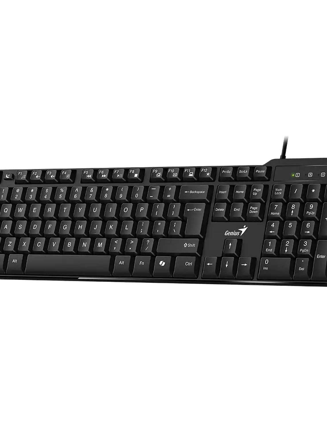 TECLADO GENIUS KB-100X USB CON TECLA AI COPILOT - TECLA SUSPENSIÓN - 12 MULTIMEDIA - RESISTENTE DERRAMES 4