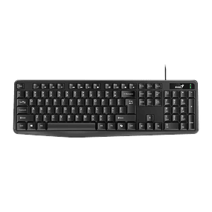 TECLADO GENIUS KB-117 USB/PS2 CON TECLA AI COPILOT - 12 MULTIMEDIA - PERFIL BAJO - RESISTENTE DERRAMES