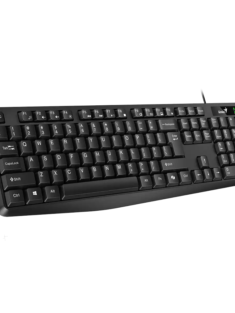 TECLADO GENIUS KB-117 USB/PS2 CON TECLA AI COPILOT - 12 MULTIMEDIA - PERFIL BAJO - RESISTENTE DERRAMES 2