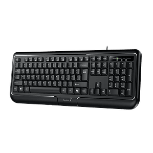 TECLADO GENIUS KB-118 II USB CON REPOSAMUÑECAS - TECLA AI COPILOT - 12 MULTIMEDIA - PERFIL BAJO ERGONÓMICO