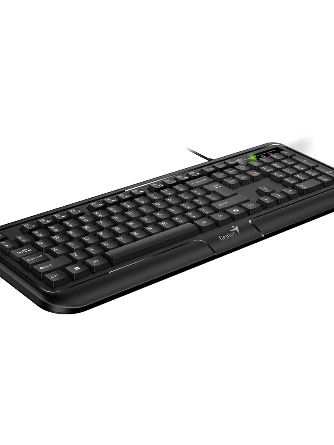 TECLADO GENIUS KB-118 II USB CON REPOSAMUÑECAS - TECLA AI COPILOT - 12 MULTIMEDIA - PERFIL BAJO ERGONÓMICO 4