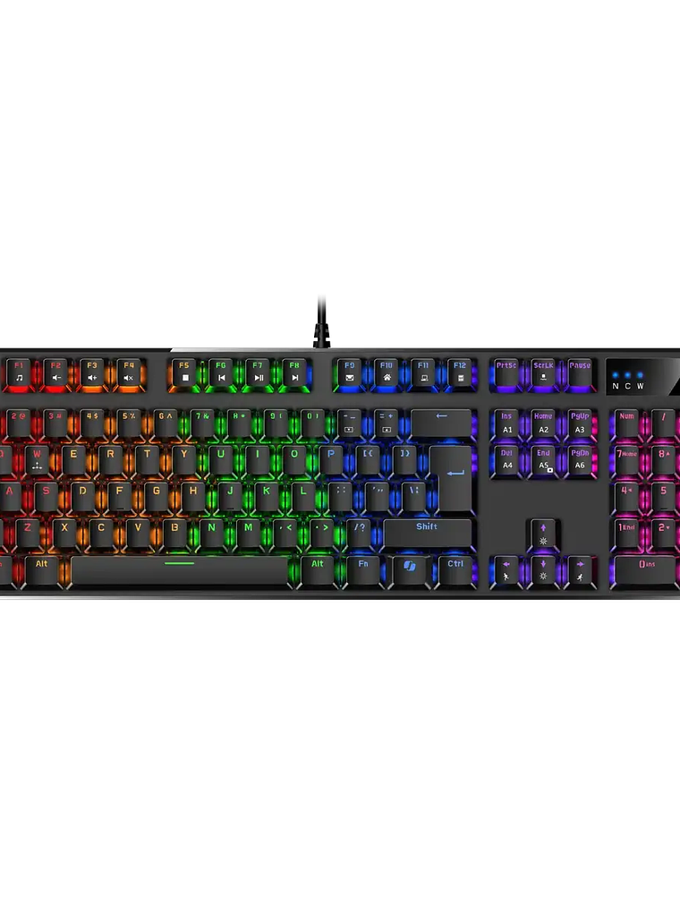 TECLADO MECÁNICO SCORPION K12 RGB - SWITCHES BROWN TÁCTILES - ANTI-GHOSTING COMPLETO - TECLA AI COPILOT - USB 1.8M 2
