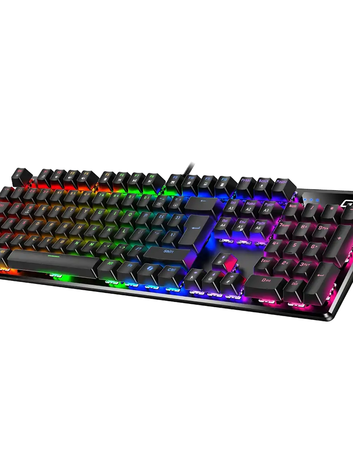 TECLADO MECÁNICO SCORPION K12 RGB - SWITCHES BROWN TÁCTILES - ANTI-GHOSTING COMPLETO - TECLA AI COPILOT - USB 1.8M 3