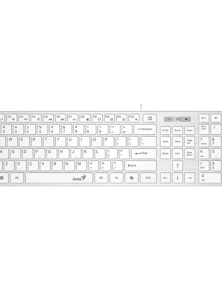 TECLADO GENIUS SLIMSTAR 126 USB MULTIMEDIA - 4 ACCESO RÁPIDO - DISEÑO SLIM ERGONÓMICO 1