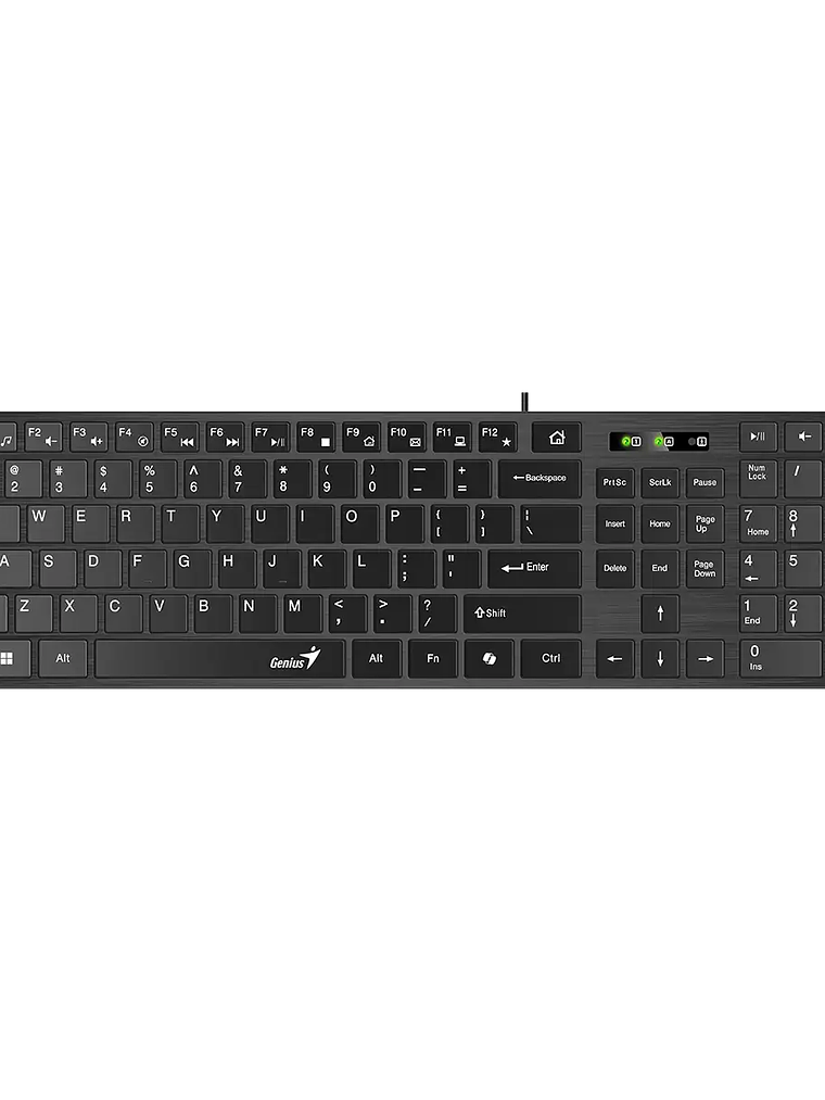 TECLADO GENIUS SLIMSTAR 126 USB MULTIMEDIA - 4 ACCESO RÁPIDO - DISEÑO SLIM ERGONÓMICO 2