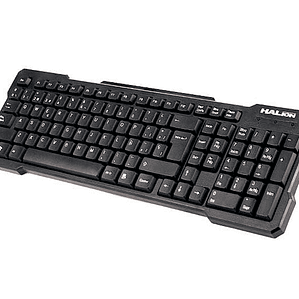 Teclado USB Halion HA-K427 Negro con Teclas Antiborrado para ComputadoraS