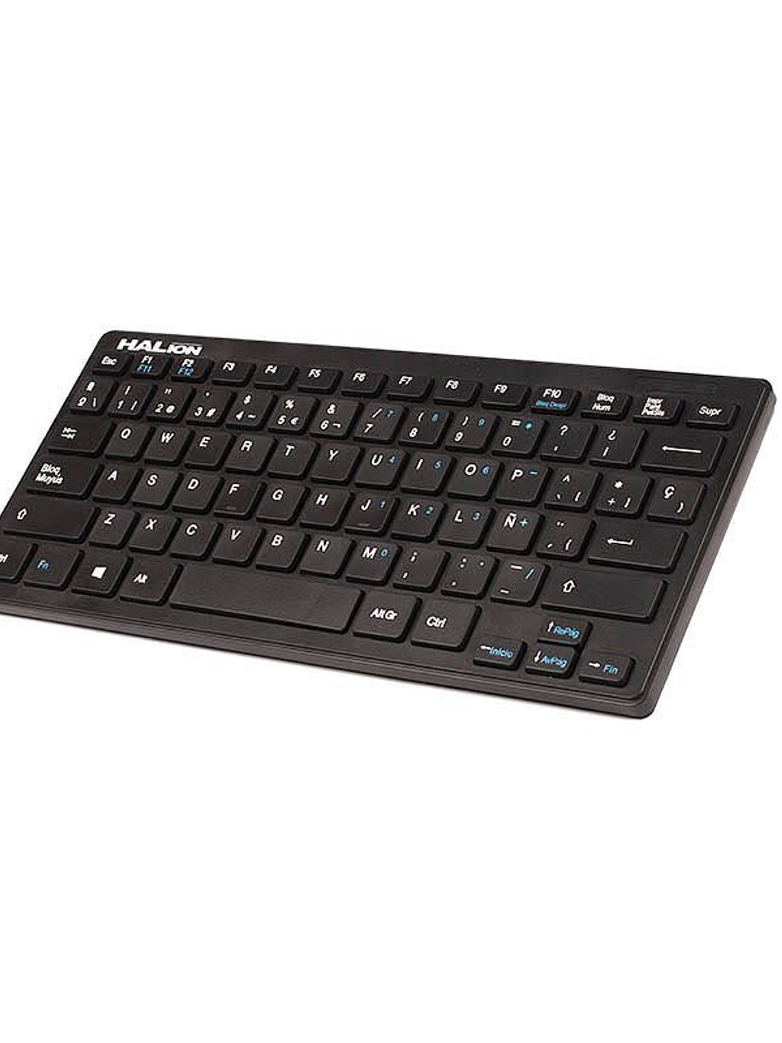 Teclado Mini USB Halion HA-K126 Office Negro de 78 Teclas para Windows 1