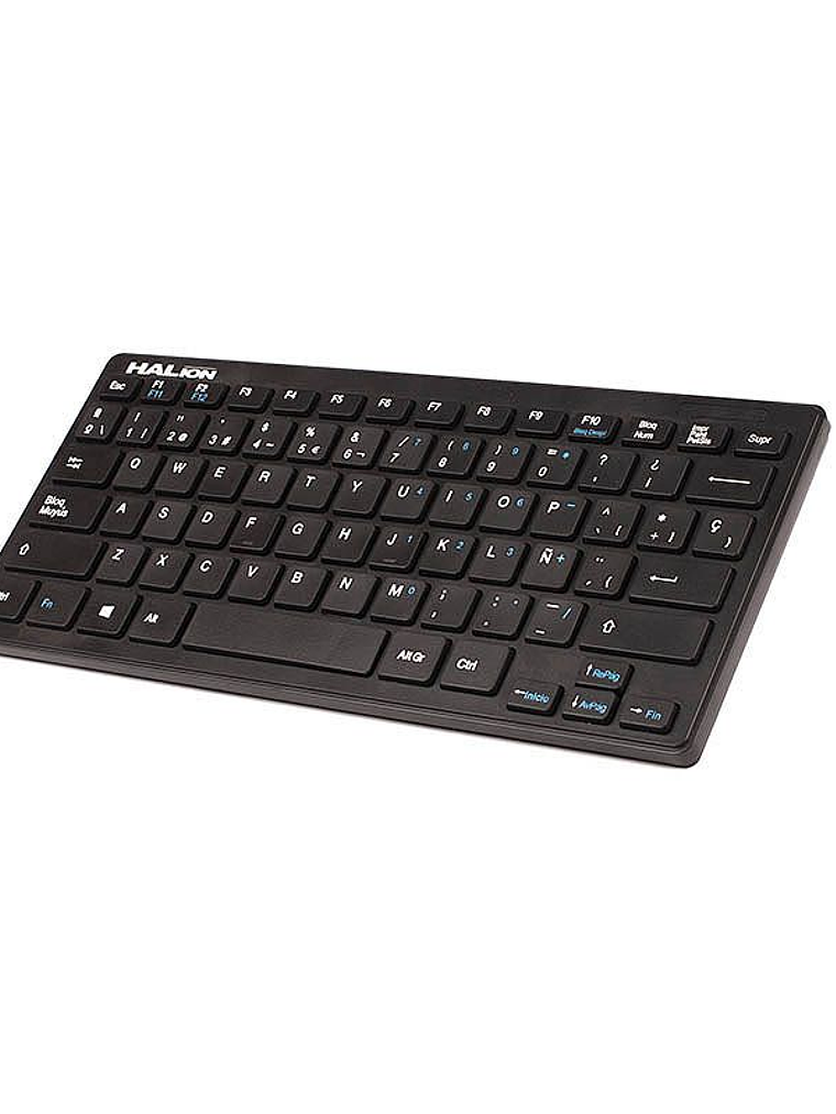 Teclado Mini USB Halion HA-K126 Office Negro de 78 Teclas para Windows 1