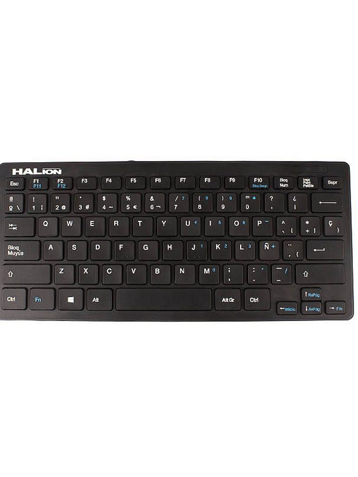 Teclado Mini USB Halion HA-K126 Office Negro de 78 Teclas para Windows 2