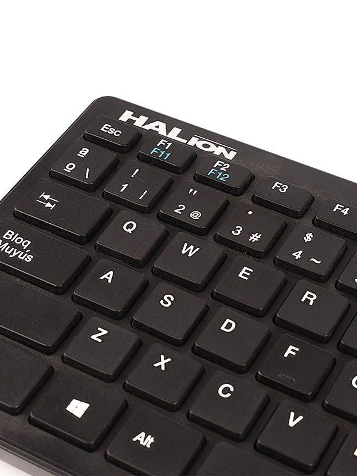 Teclado Mini USB Halion HA-K126 Office Negro de 78 Teclas para Windows 3