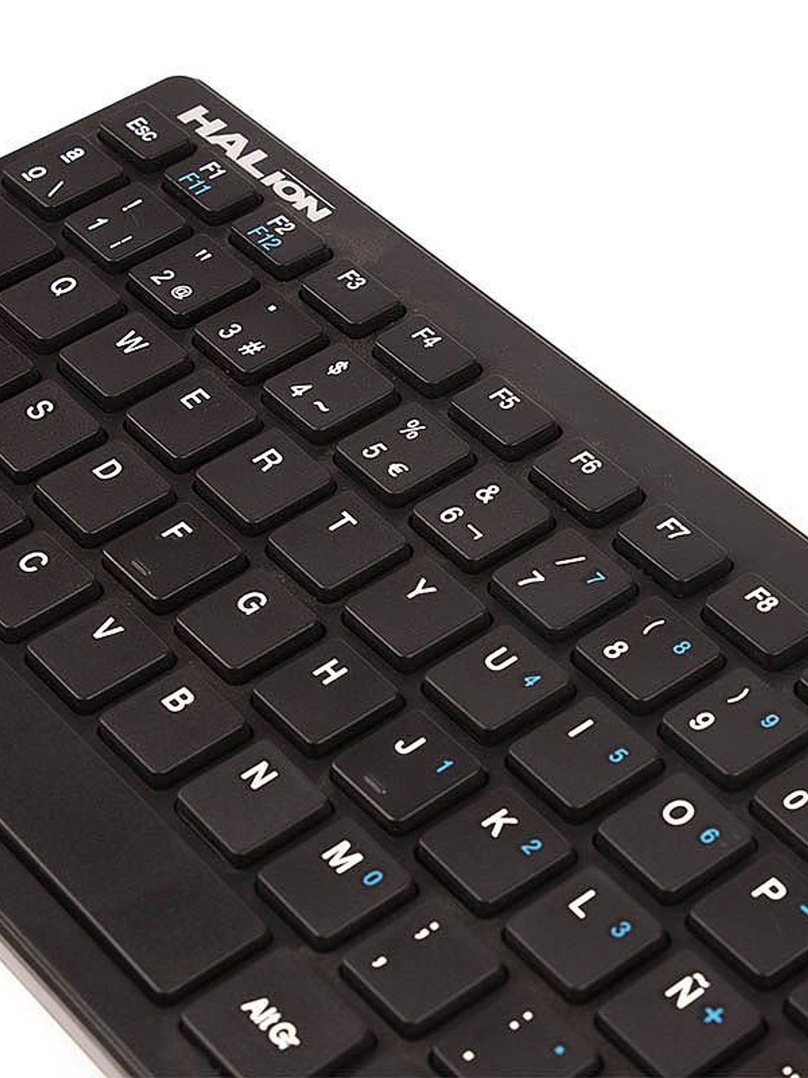 Teclado Mini USB Halion HA-K126 Office Negro de 78 Teclas para Windows 4