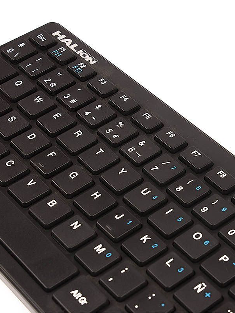 Teclado Mini USB Halion HA-K126 Office Negro de 78 Teclas para Windows 4