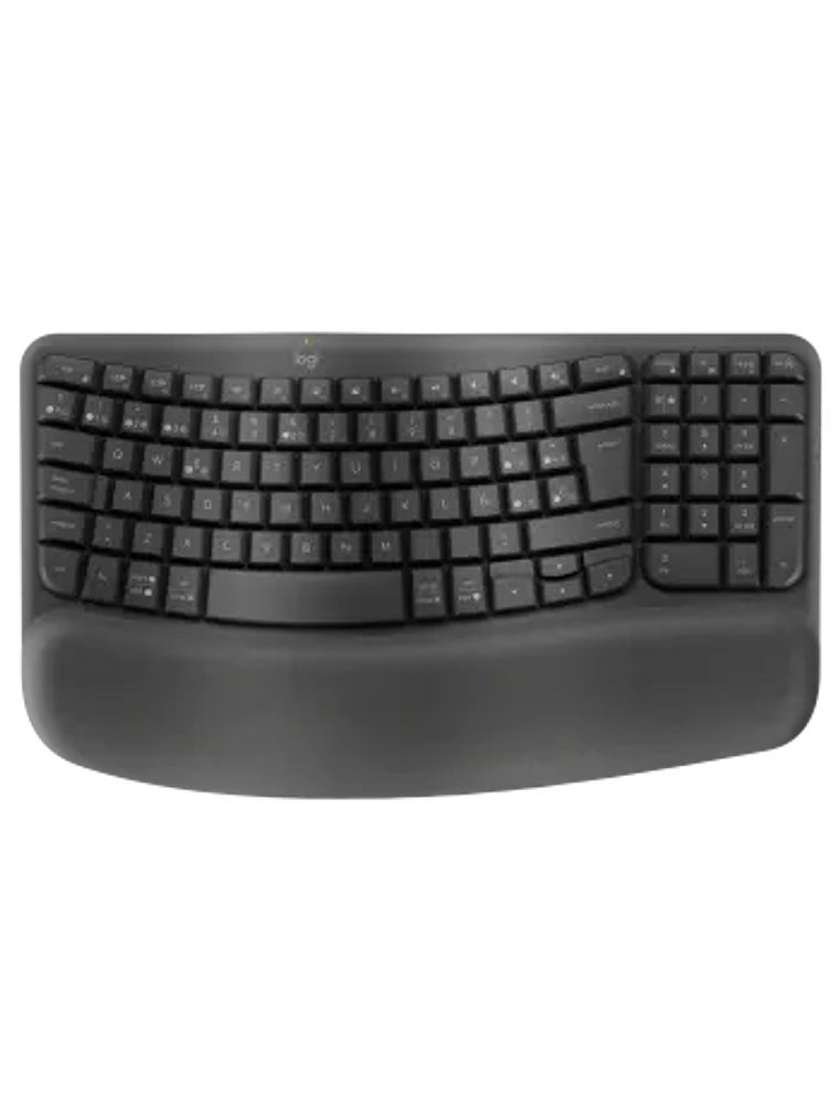 Teclado Ergonómico Inalámbrico Logitech Wave Keys for Business con Reposa manos  1