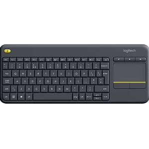 Teclado Inalámbrico Logitech K400 Plus con Touchpad Integrado y Controles Multimedia para PC y TV