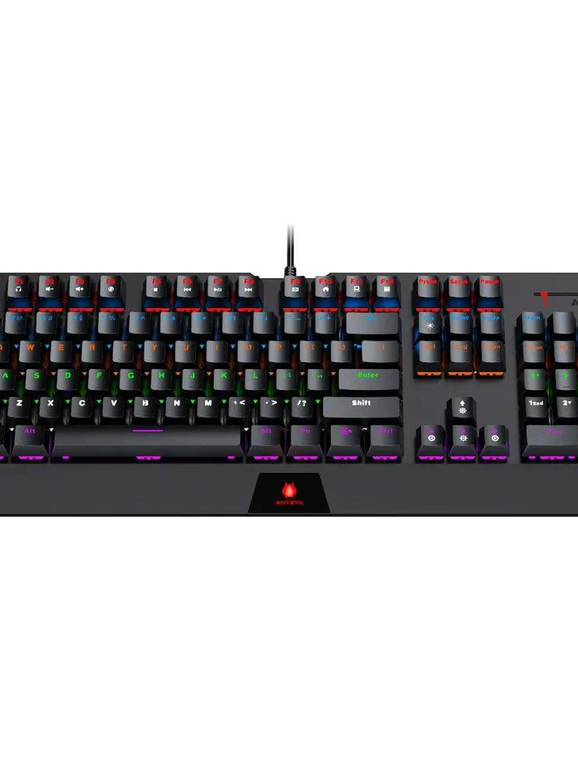 Teclado Mecánico Antryx Chrome Storm MK730 con Iluminación RGB Rainbow y Switch Outemu 1