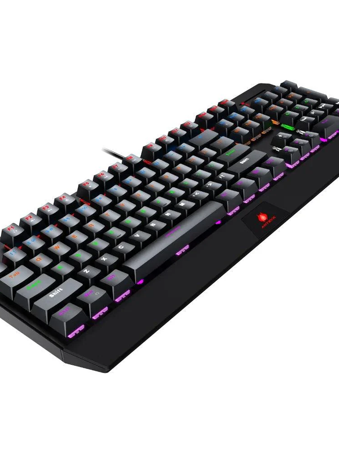 Teclado Mecánico Antryx Chrome Storm MK730 con Iluminación RGB Rainbow y Switch Outemu 3