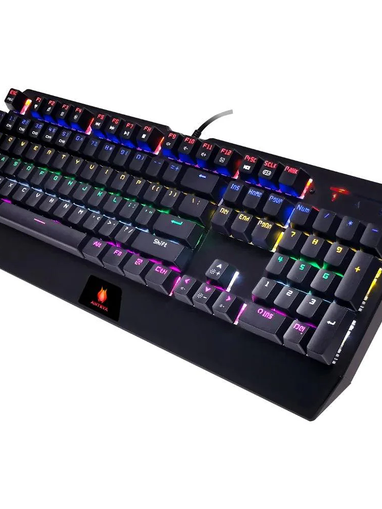 Teclado Mecánico Antryx Chrome Storm MK730 con Iluminación RGB Rainbow y Switch Outemu 4