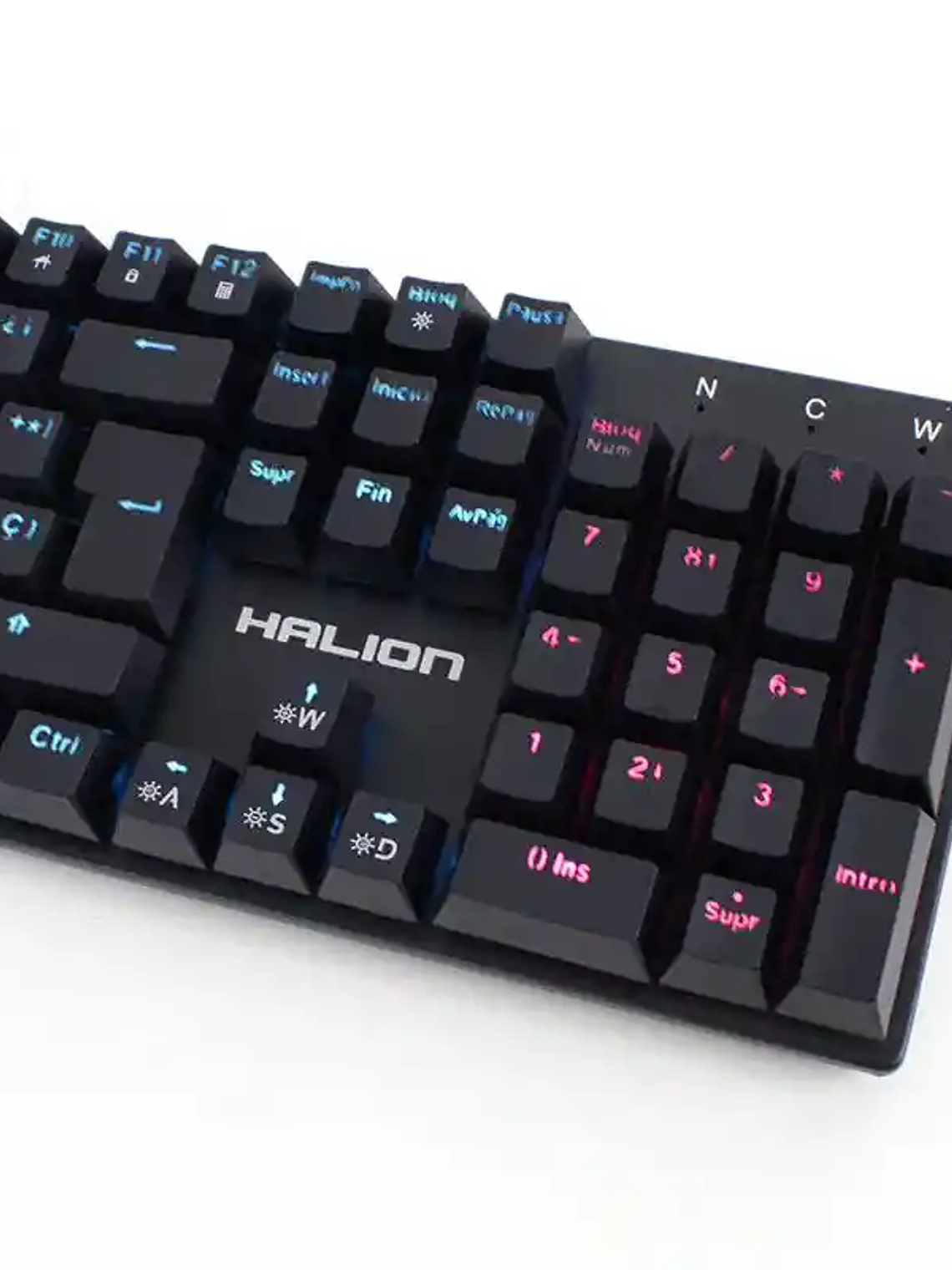 Teclado Gamer Mecánico Halion Castor HA-K911 Blue Switch Rainbow LED USB 105 Teclas 4