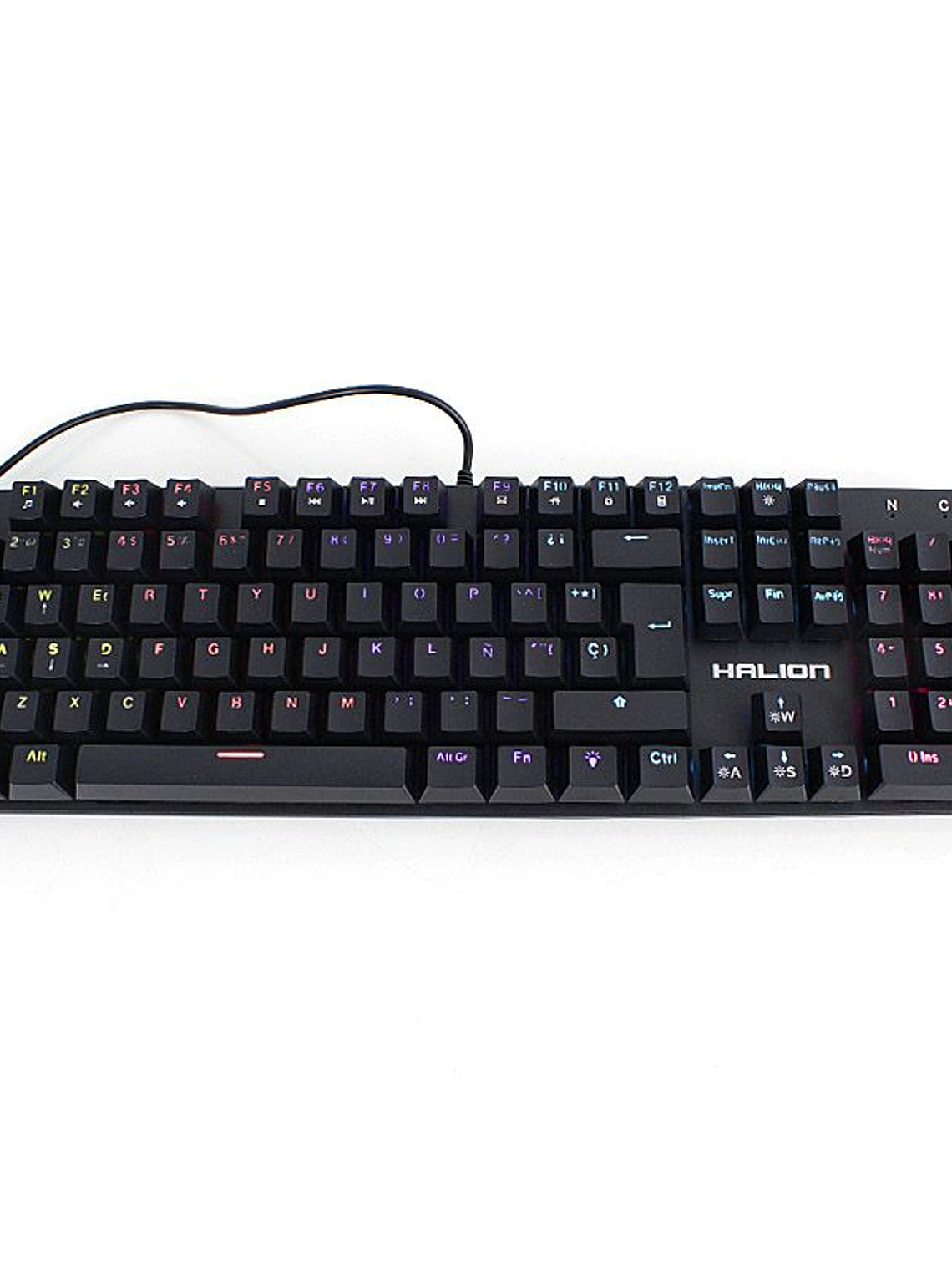 Teclado Gamer Mecánico Halion Castor HA-K911 Blue Switch Rainbow LED USB 105 Teclas 1