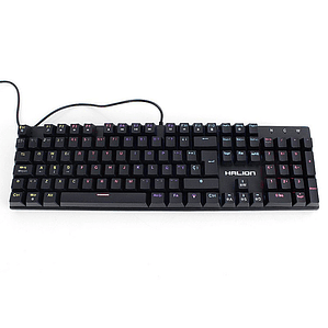 Teclado Gamer Mecánico Halion Castor HA-K911 Blue Switch Rainbow LED USB 105 Teclas