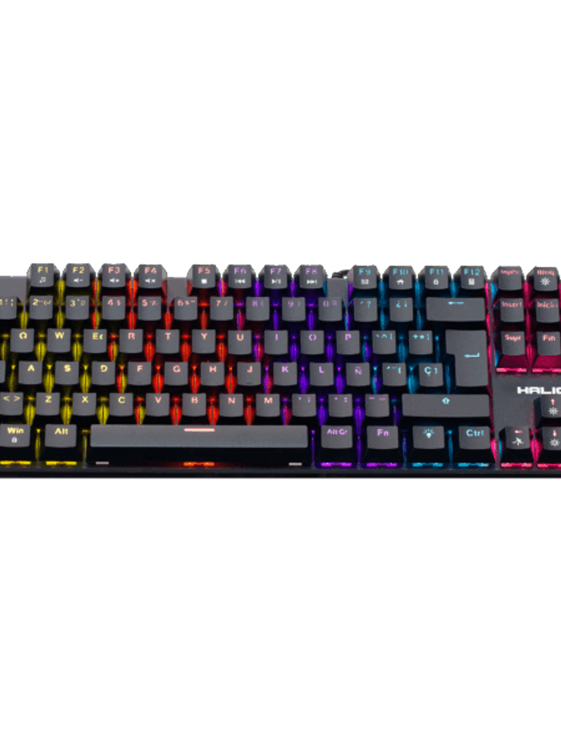 Teclado Mecánico Halion KM202 Comanche 88 Switch Rojo LED Rainbow USB – 26 Teclas Anti-Ghosting 1