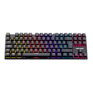 Teclado Mecánico Halion KM202 Comanche 88 Switch Rojo LED Rainbow USB – 26 Teclas Anti-Ghosting