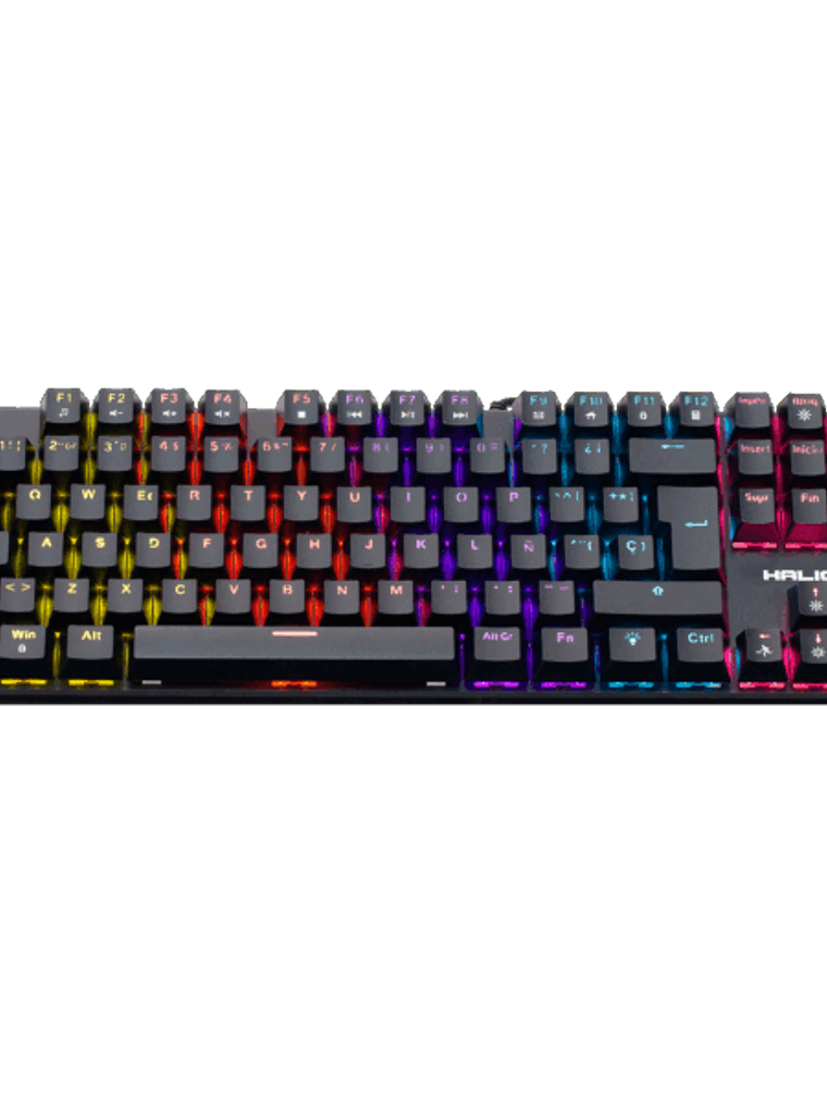 Teclado Mecánico Halion KM202 Comanche 88 Switch Rojo LED Rainbow USB – 26 Teclas Anti-Ghosting 1