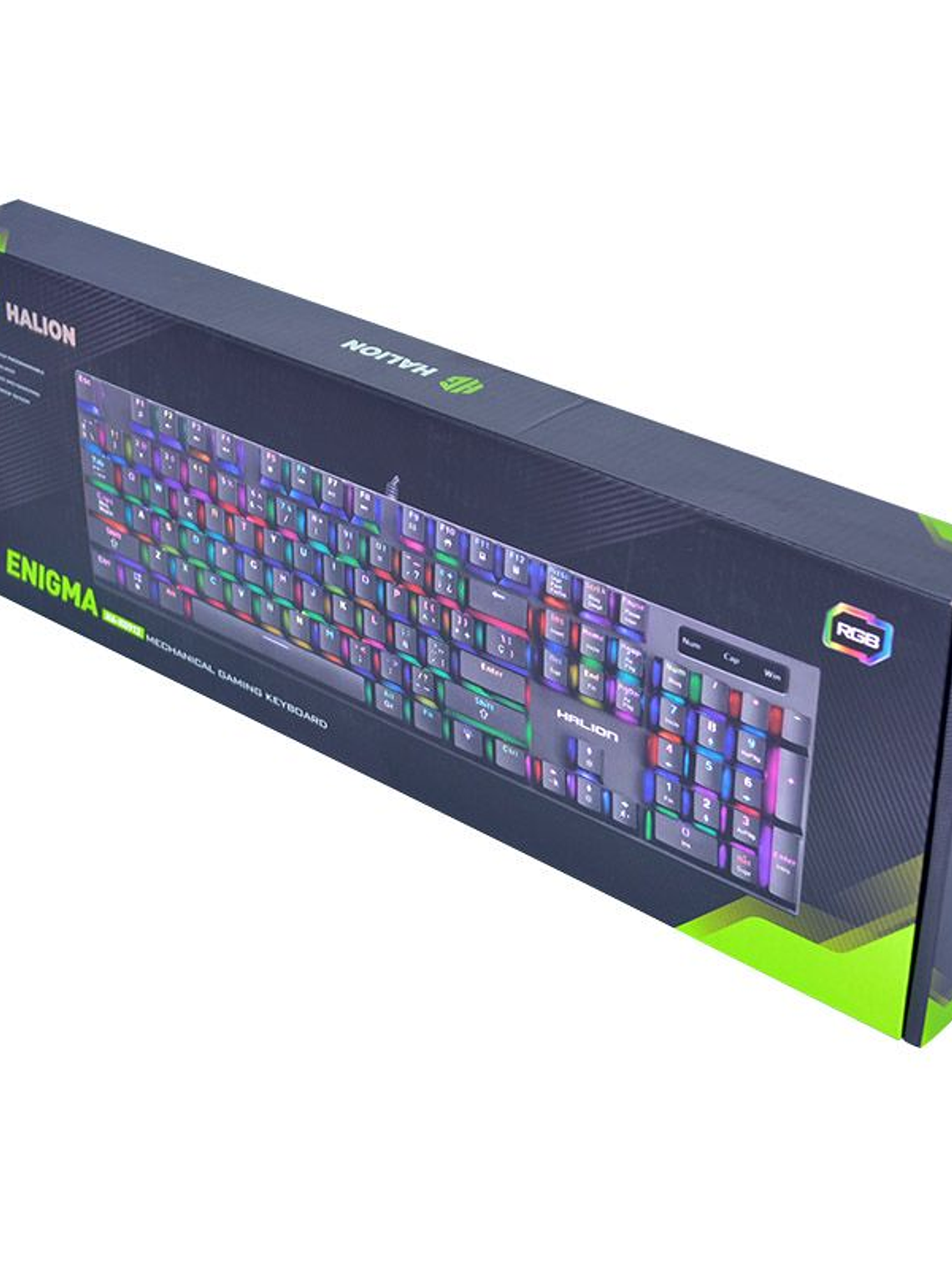 Teclado Gamer Mecánico Halion Enigma HA-KG912 RGB 104 Teclas Anti-Ghosting USB Waterproof 4