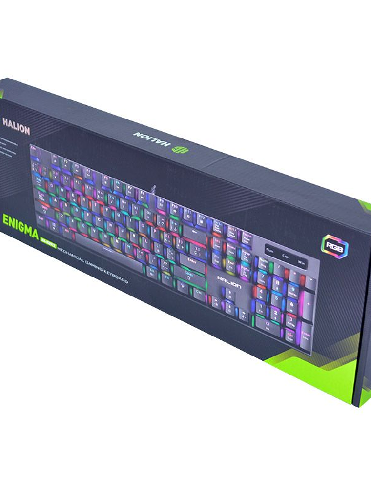 Teclado Gamer Mecánico Halion Enigma HA-KG912 RGB 104 Teclas Anti-Ghosting USB Waterproof 4
