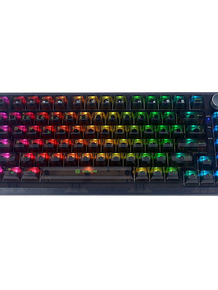 Teclado Gamer Mecánico Halion HA-K751 Gasket 83 Teclas Switch Azul RGB USB-C 1
