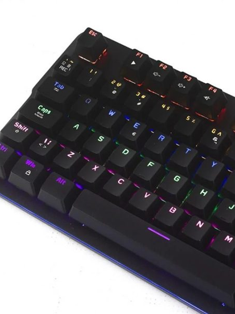 Teclado Gamer Mecánico Halion HA-K940 Mustang RGB 104 Teclas Outemu Blue USB Waterproof Anti-Ghosting 3
