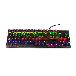 Teclado Mecánico Gamer Halion HA-K990 Apolo RGB 104 Teclas USB Anti-Ghosting Silencioso