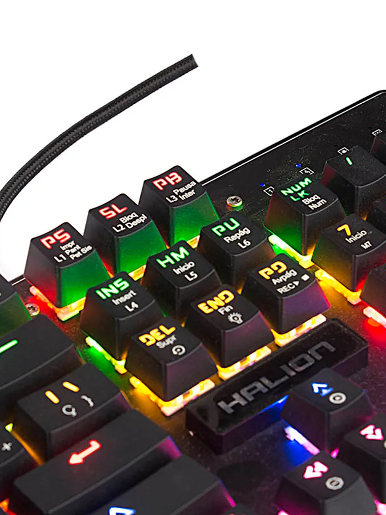 Teclado Mecánico Gamer Halion HA-K990 Apolo RGB 104 Teclas USB Anti-Ghosting Silencioso 3