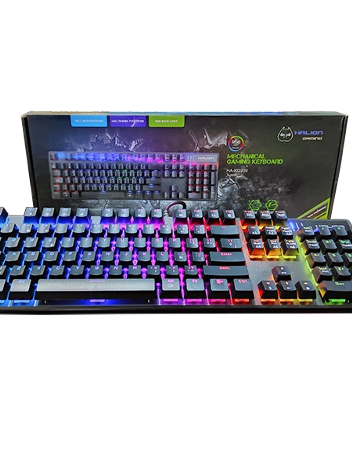 Teclado Mecánico Gamer Halion Jupiter HA-KG939 RGB 104 Teclas USB Anti-Ghosting 4