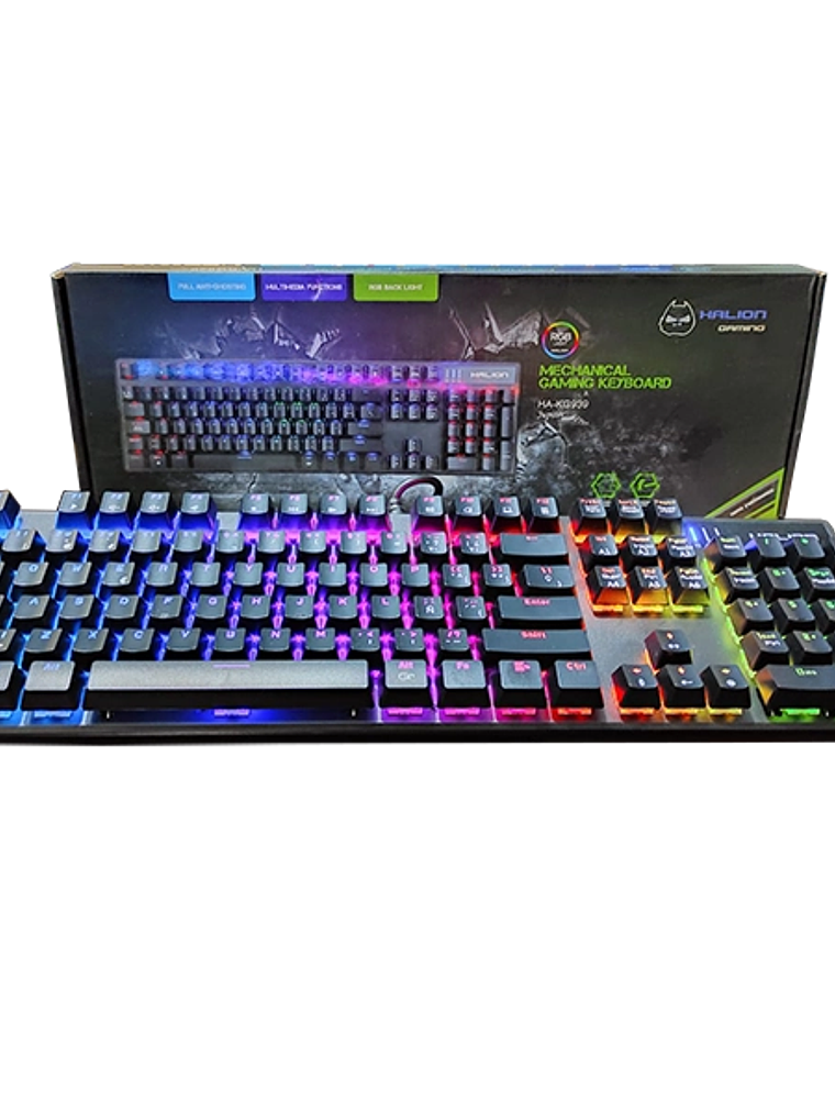 Teclado Mecánico Gamer Halion Jupiter HA-KG939 RGB 104 Teclas USB Anti-Ghosting 4