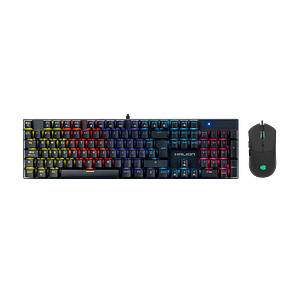 Combo Gamer Halion K201C Harrier – Teclado Mecánico RGB 105 Teclas + Mouse RGB 6 Botones USB