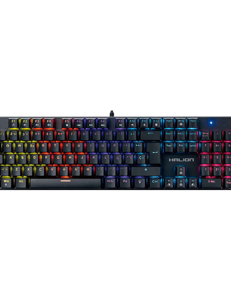 Combo Gamer Halion K201C Harrier – Teclado Mecánico RGB 105 Teclas + Mouse RGB 6 Botones USB 3