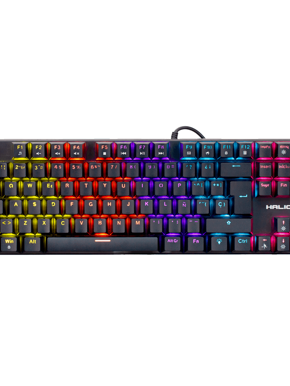 Combo Gamer Halion K203C Mecano – Teclado Mecánico 88 Teclas + Mouse Gamer RGB 6 Botones USB 2