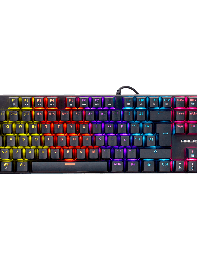 Combo Gamer Halion K203C Mecano – Teclado Mecánico 88 Teclas + Mouse Gamer RGB 6 Botones USB 2